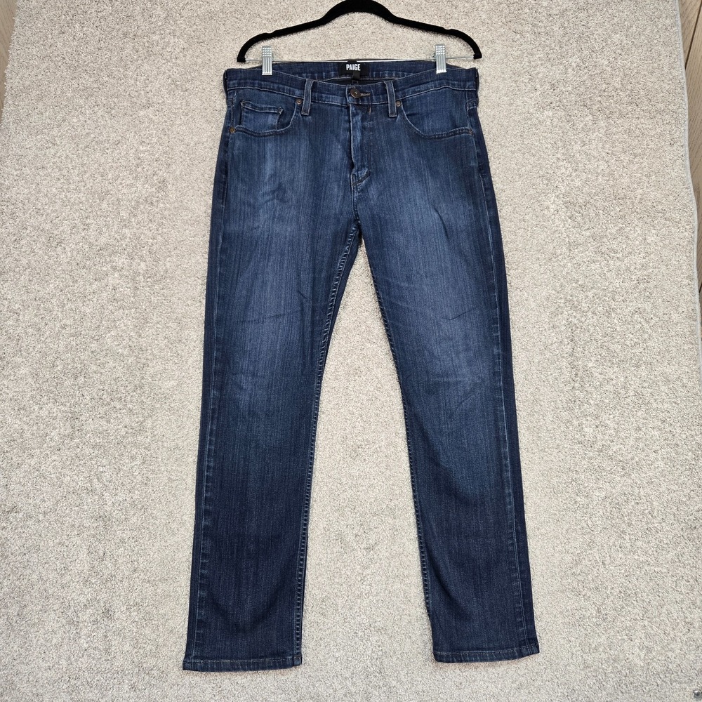 Paige Federal Jeans Mens 32x30 (fit 32x28) Blue Slim Straight‎ lightweight